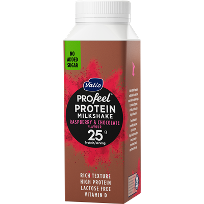 Valio PROfeel® proteinmilkshake hallon & choklad