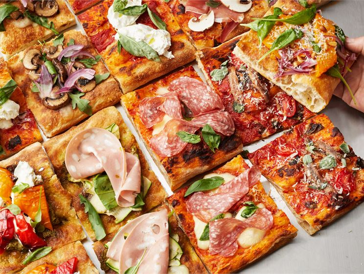 Pizza al Taglio - roomalainen levypizza