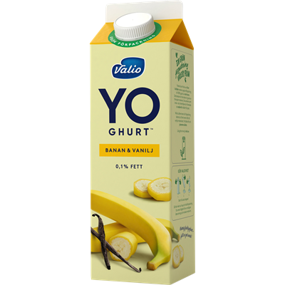 Valio YO-ghurt™ banan & vanilj 0,1% 1000 g