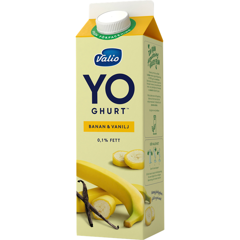 Valio YO-ghurt™ banan & vanilj 0,1% 1000 g