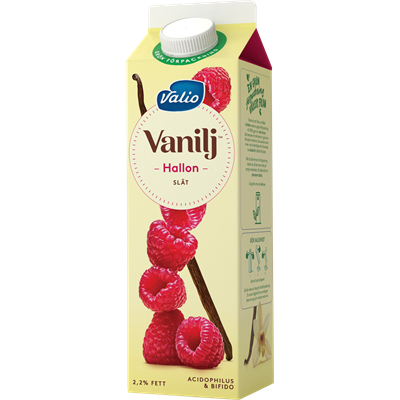 Valio Vanilj™ yoghurt hallon 1000 g