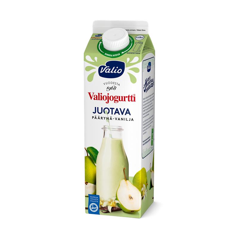 Valiojogurtti® juotava 0,95 l päärynä-vanilja laktoositon