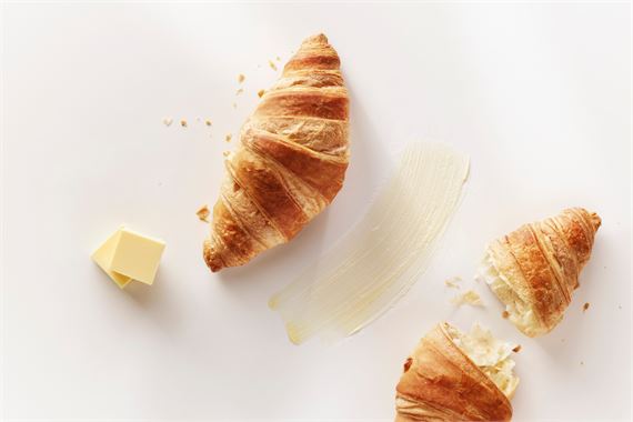 croissants with butter