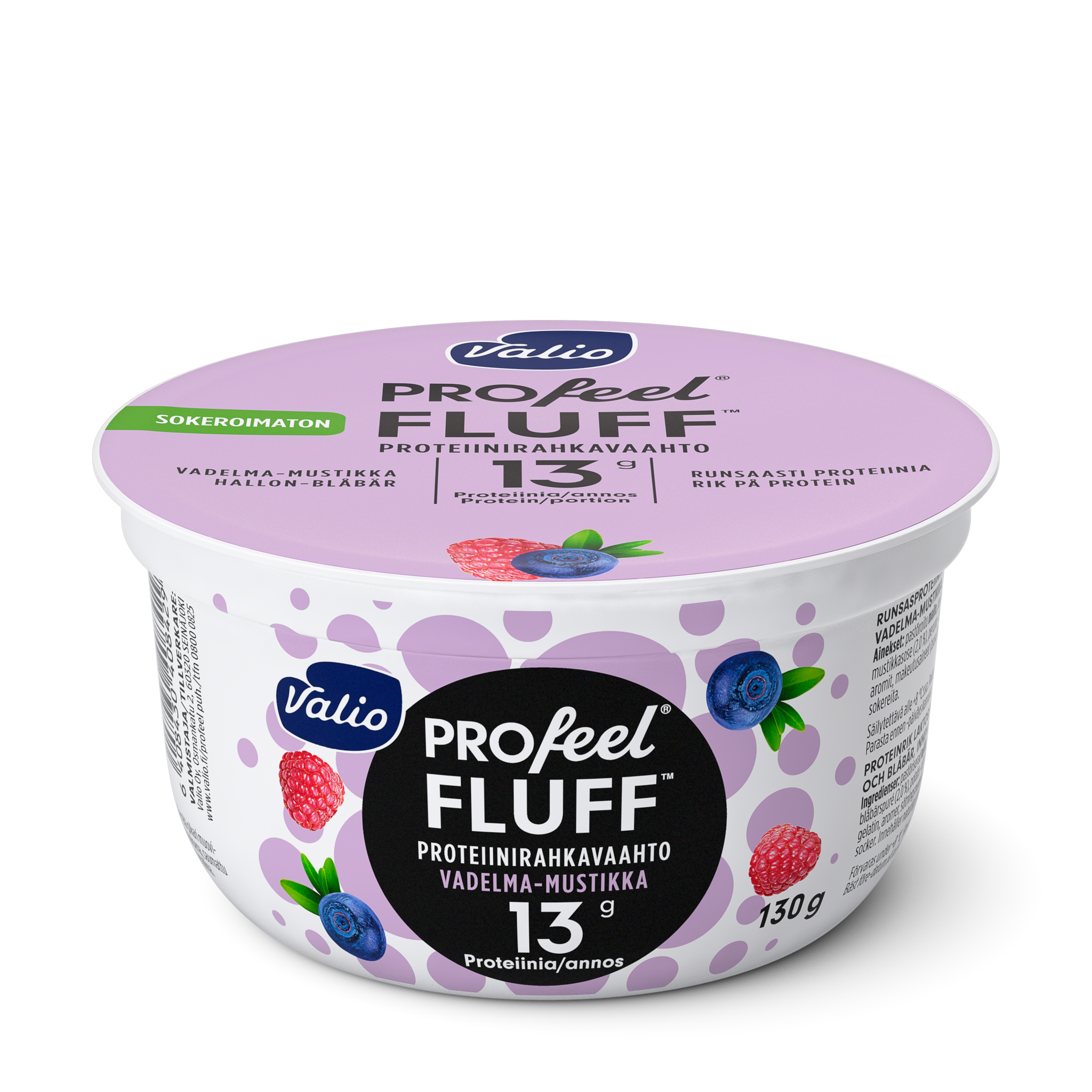 PROfeel Valio ® FLUFF™ proteiinirahkavaahto vadelmamustikka Valio