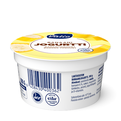 Valio jogurtti 100 g banaani laktoositon (ammattikeittiöille)