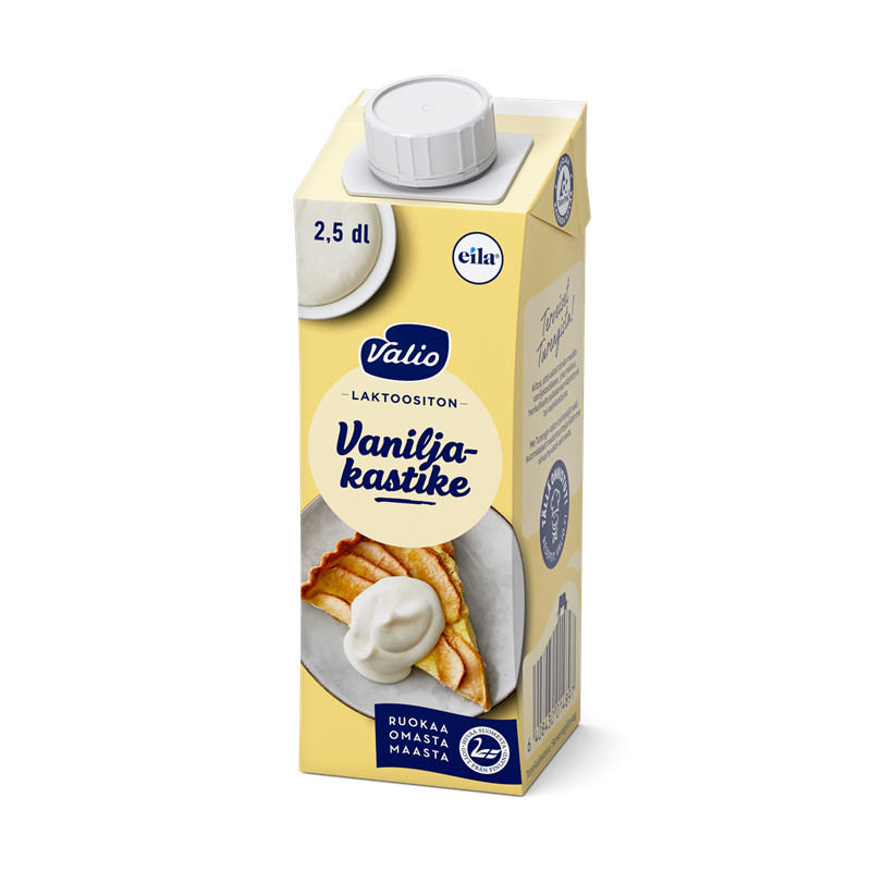 Valio vaahtoutuva vaniljakastike 9 % 2,5 dl UHT laktoositon teholava