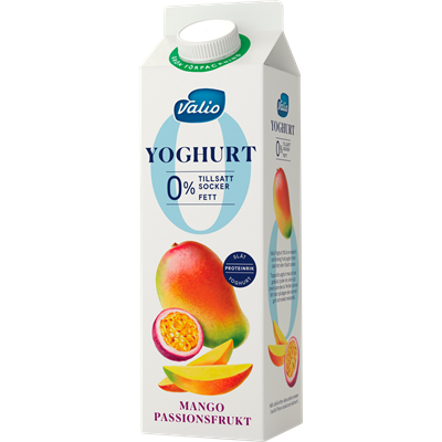Valio yoghurt 0% mango & passionsfrukt 1000 g