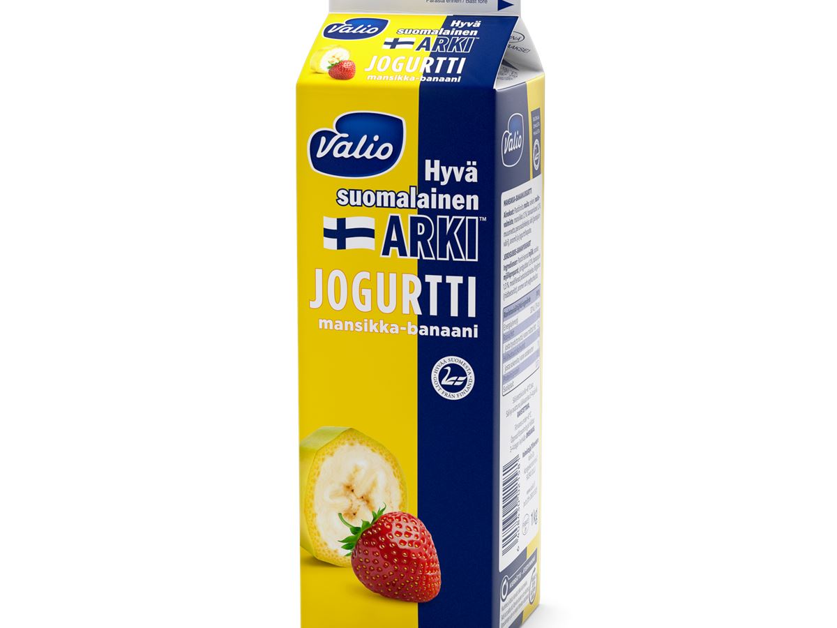 Valio Hyvä suomalainen Arki® jogurtti mansikka - banaani | Valio