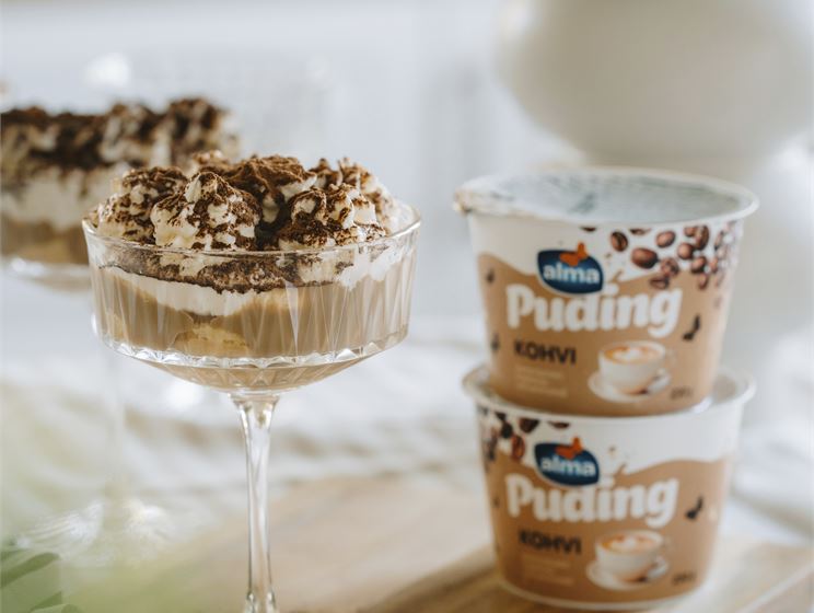 Kreemine tiramisu Alma kohvi pudinguga