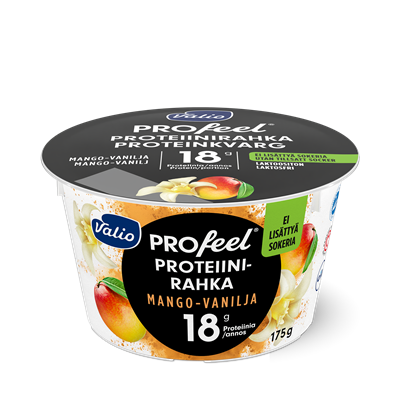 Valio PROfeel® proteiinirahka sokeroimaton 175 g mango-vanilja laktoositon
