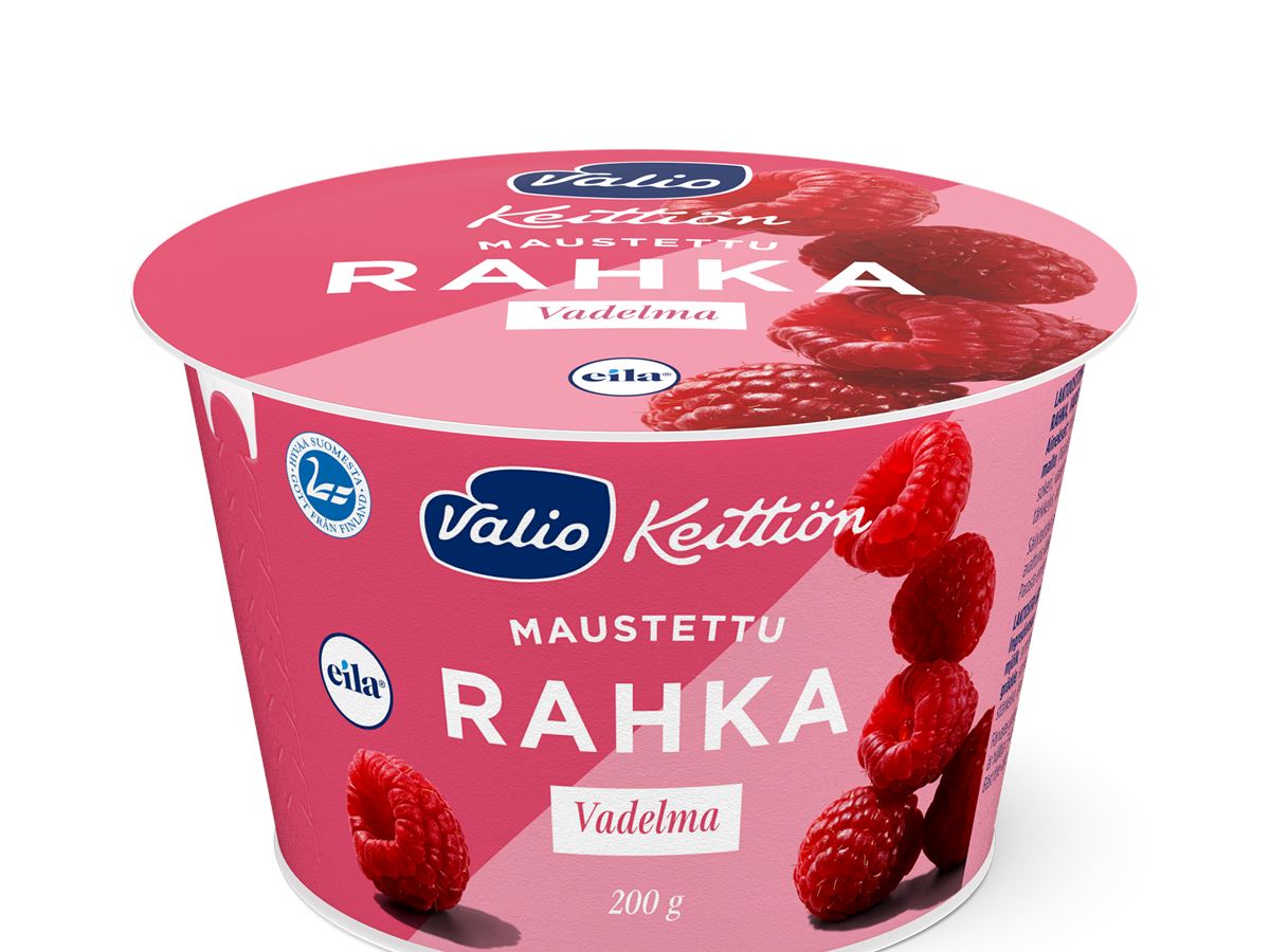 Valio Keittiön maustettu rahka vadelma - Valio