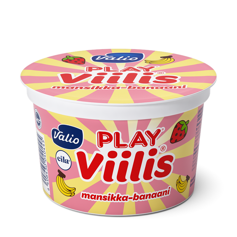 Valio Play® Viilis® 200 g mansikka-banaani laktoositon