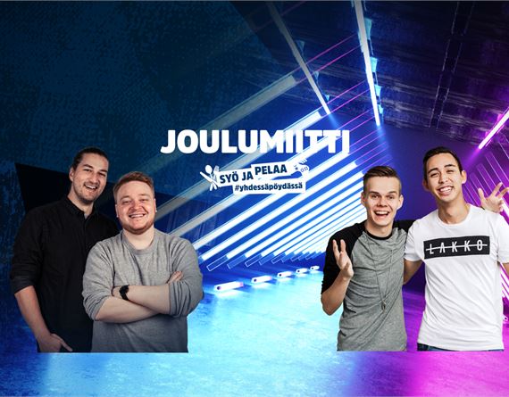 Joulumiitti on rento jouluinen tapahtuma, joka kerää esport-harrastajat ja -ammattilaiset yhteen pelaamaan ja nauttimaan hyvästä ruoasta. Tule mukaan!