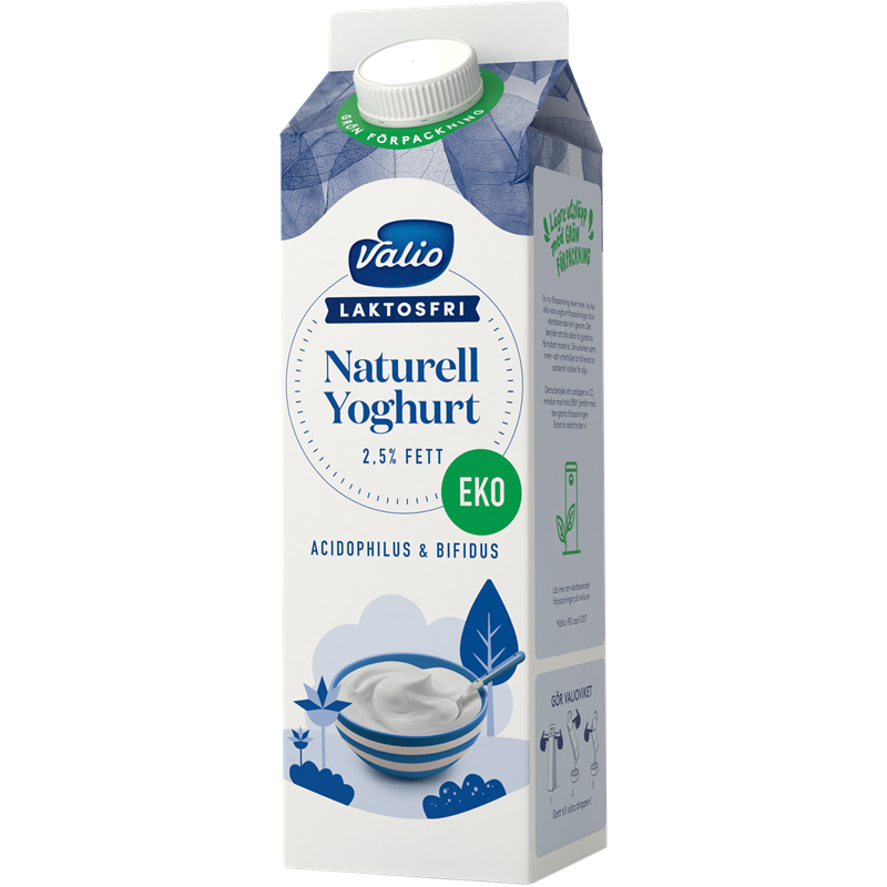 Valio Laktosfri yoghurt naturell ekologisk 2,5% 1000 g