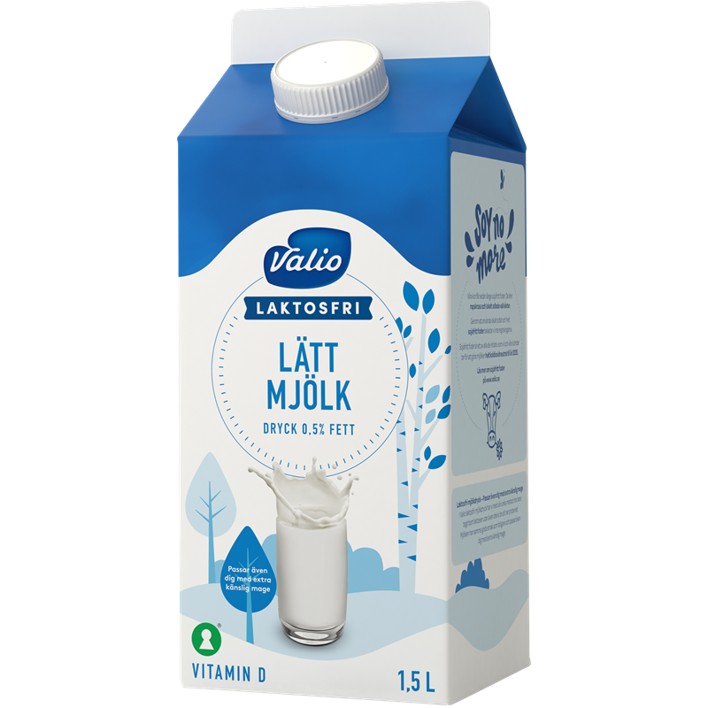 Valio Laktosfri lättmjölkdryck 0,5% 1,5 L
