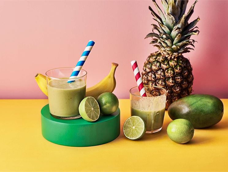 Tropical matcha smoothie