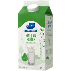 Valio Laktosfri mellanmjölkdryck 1,5% 1,5 L