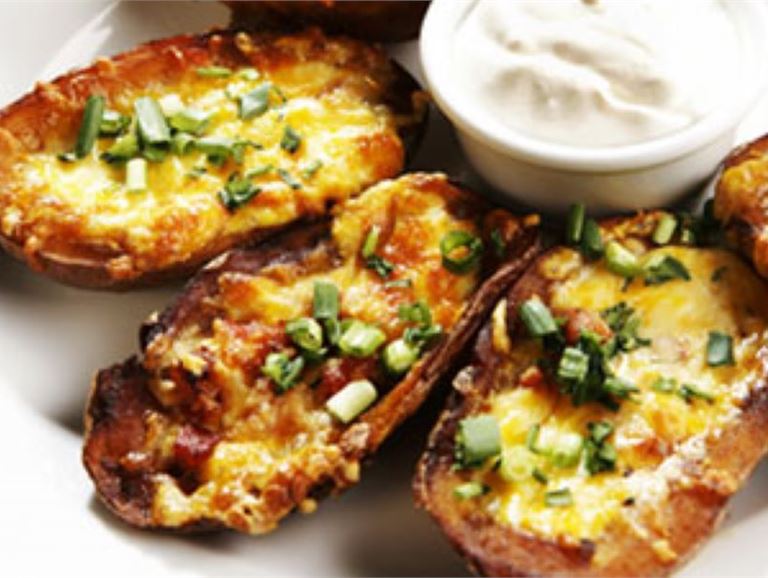 Grand Stuffed Potatoes with Muenster Cheese Finlandia Cheese