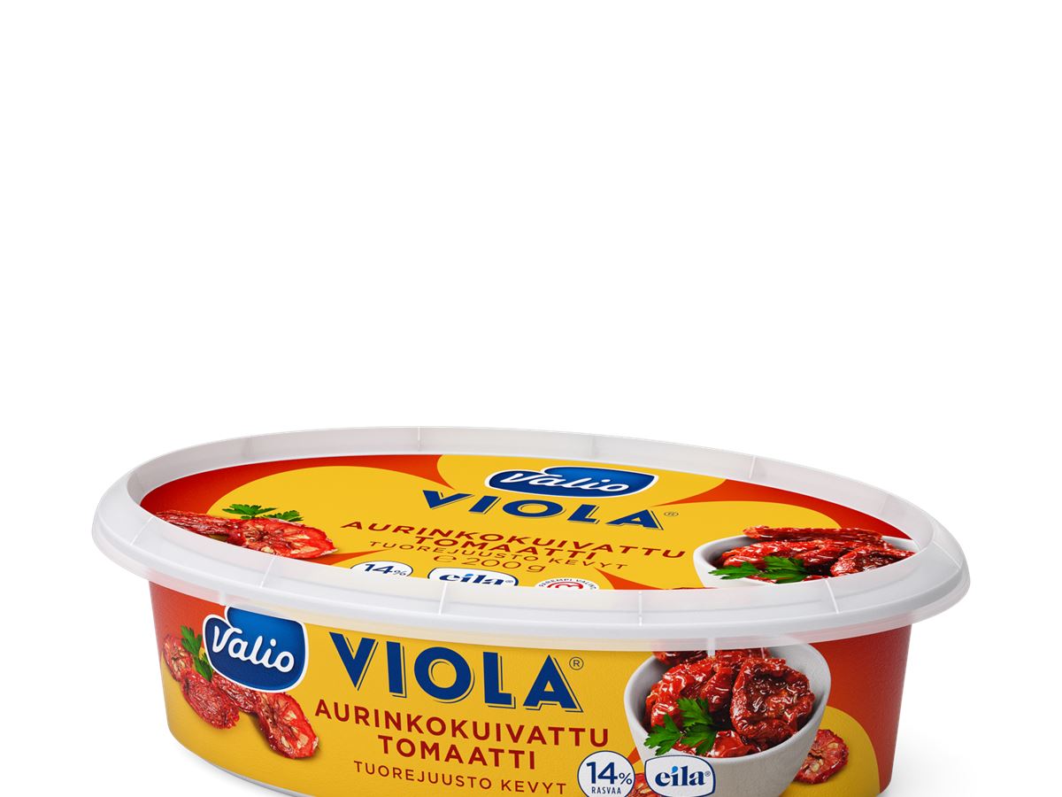 Valio Viola® kevyt aurinkokuivattu tomaatti tuorejuusto | Valio