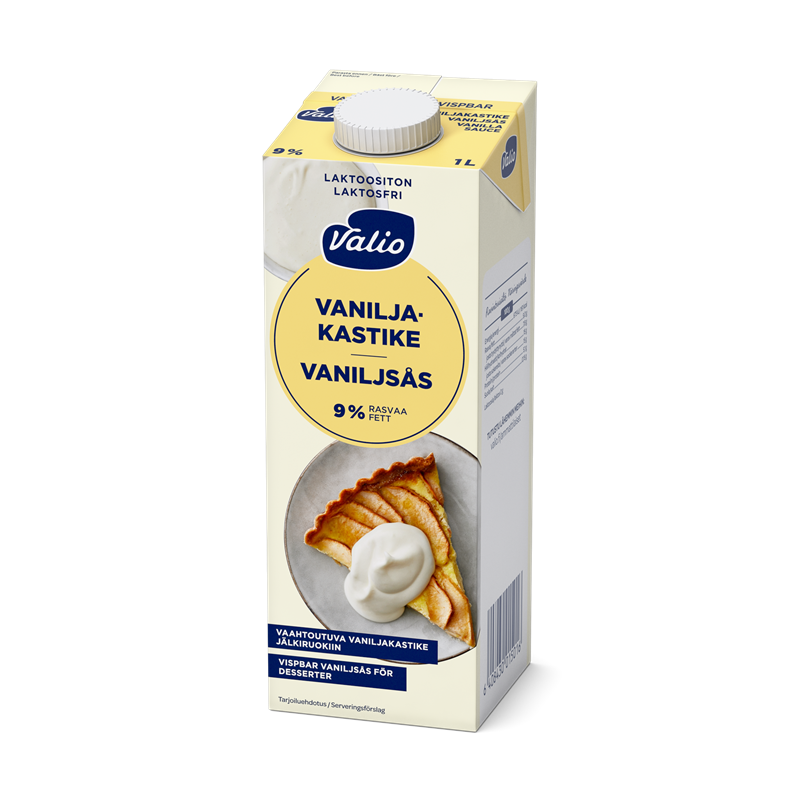 Valio vispbar vaniljsås 9 % 1 l laktosfri