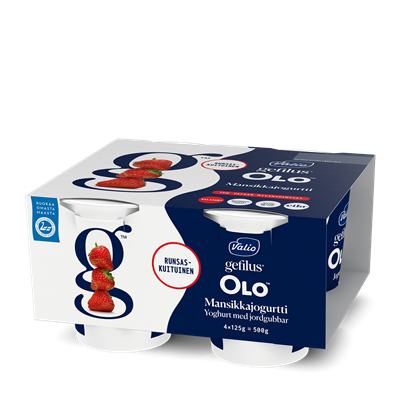 Valio Gefilus® OLO™ jogurtti 4x125 g mansikka laktoositon