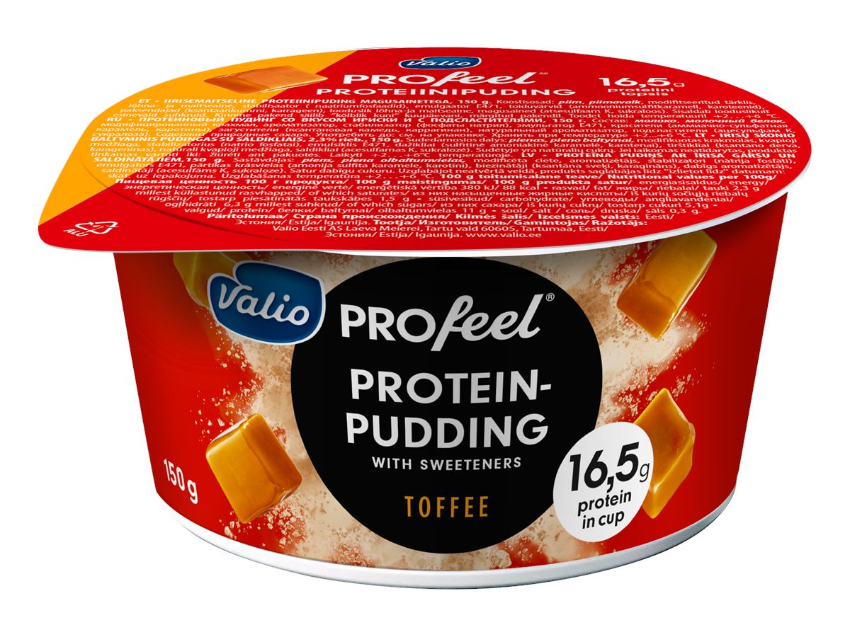 Valio PROfeel protein pudding toffee flavored with sweeteners, 150 g Valio