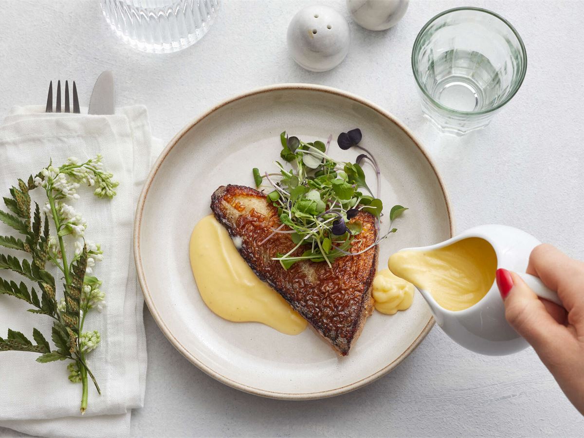 Paistettu kuha ja beurre blanc Valio