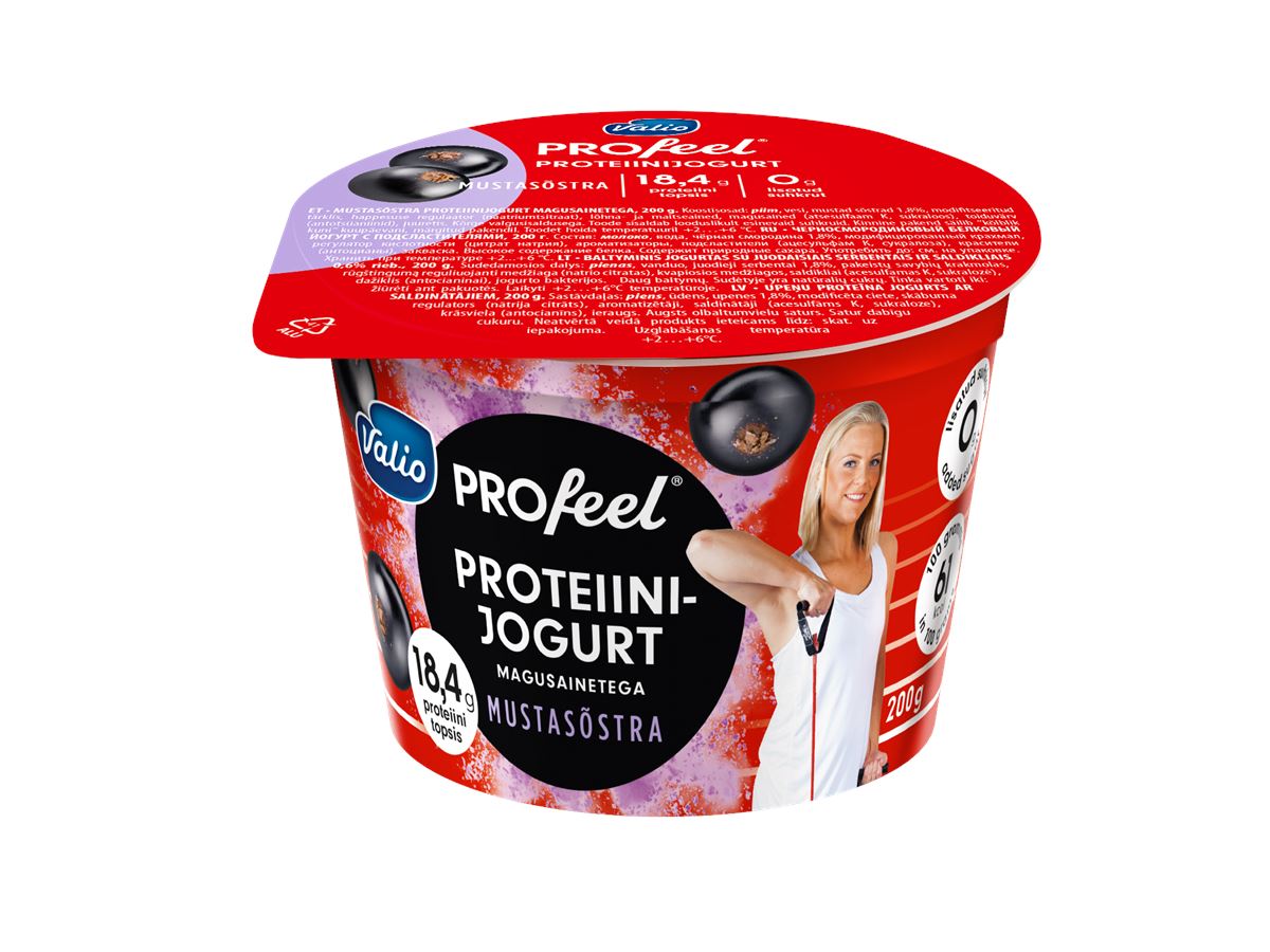 Valio PROfeel blackcurrant protein yoghurt 200g Valio