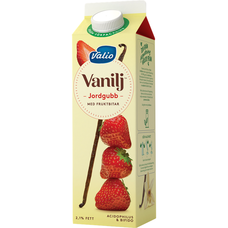 Valio Vanilj™ yoghurt jordgubb 1000 g