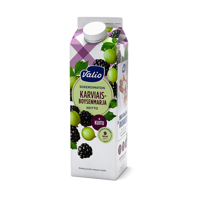 Valio karviais-boysenmarjakeitto+kuitu 1 kg sokeroimaton