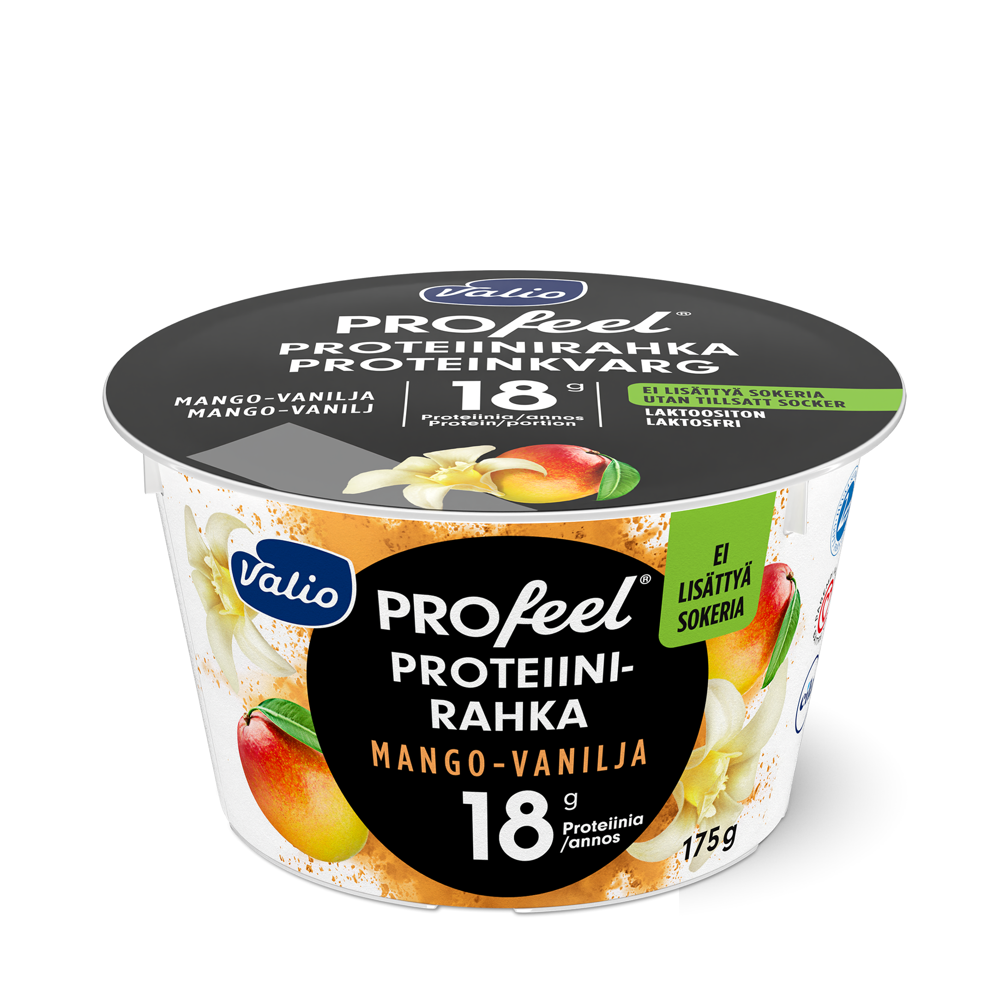 Valio PROfeel® proteiinirahka sokeroimaton mango-vanilja laktoositon | Valio