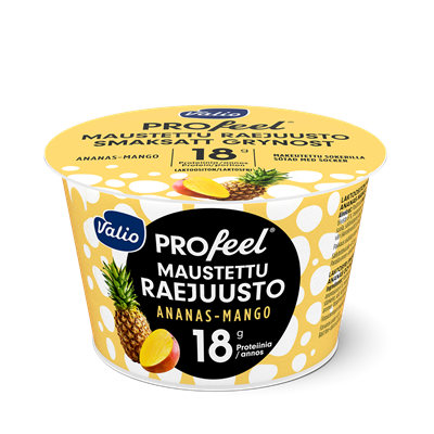 Valio PROfeel® maustettu raejuusto 170 g ananas-mango laktoositon
