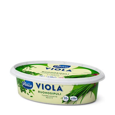 Valio Viola® kevyt e200 g ruohosipuli tuorejuusto laktoositon