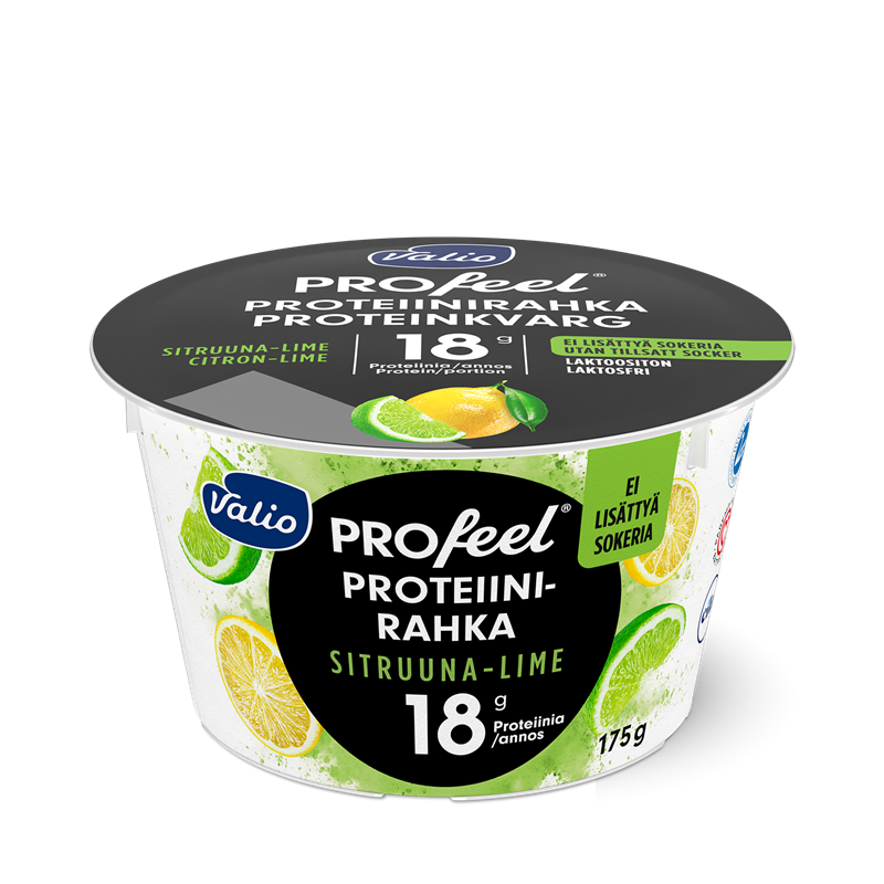 Valio PROfeel® proteiinirahka sokeroimaton 175 g sitruuna-lime laktoositon