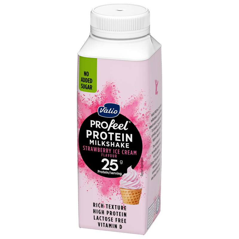 Valio PROfeel® Protein milkshake o smaku lodów truskawkowych 250 ml
