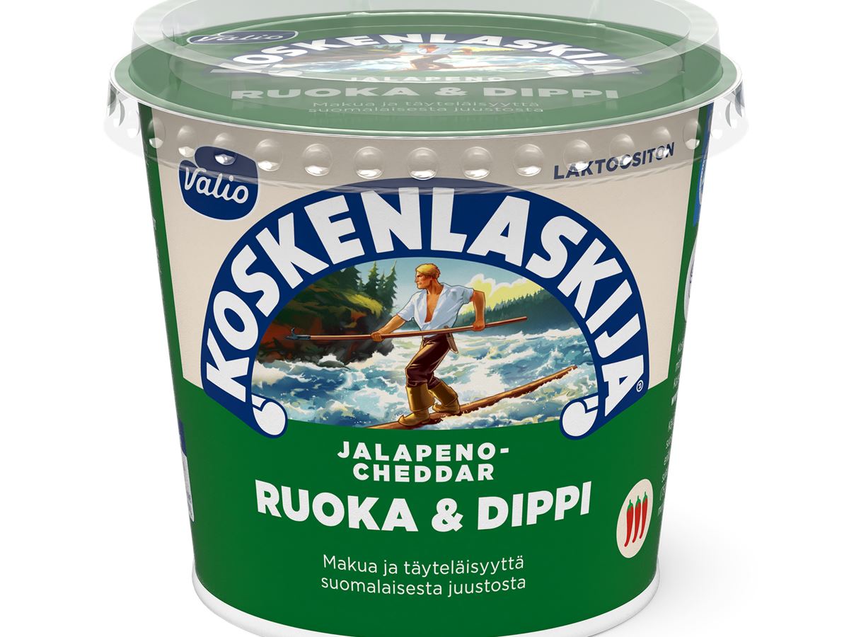 Valio Koskenlaskija Ruoka Dippi Jalapeno cheddar Laktoositon Valio valio-koskenlaskija-ruoka-dippi-jalapeno-cheddar-laktoositon-valio