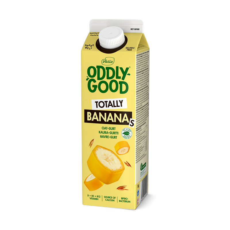 Valio Oddlygood® kaurapohjainen gurtti 1kg banaani