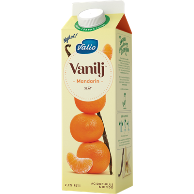 Valio Vanilj™ yoghurt mandarin 1000g