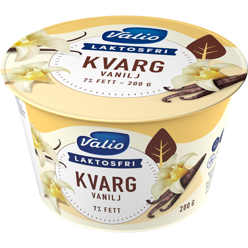 Valio Laktosfri kvarg vanilj 7% 200 g